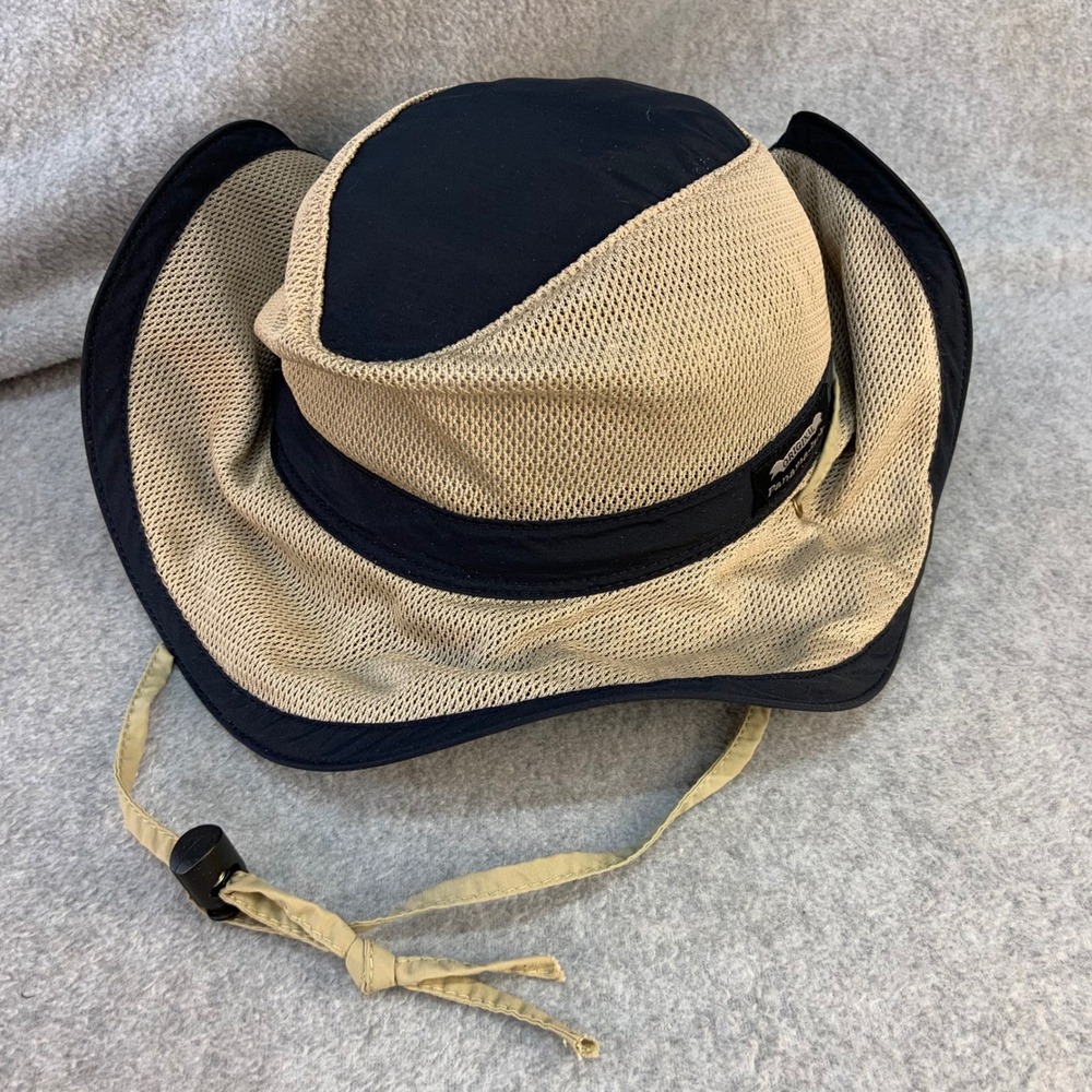 Panama Jack Mesh Sun Hat Unisex Navy Tan Safari Boonie Adjustable Large